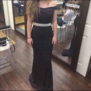 Purple shiny Prom dress